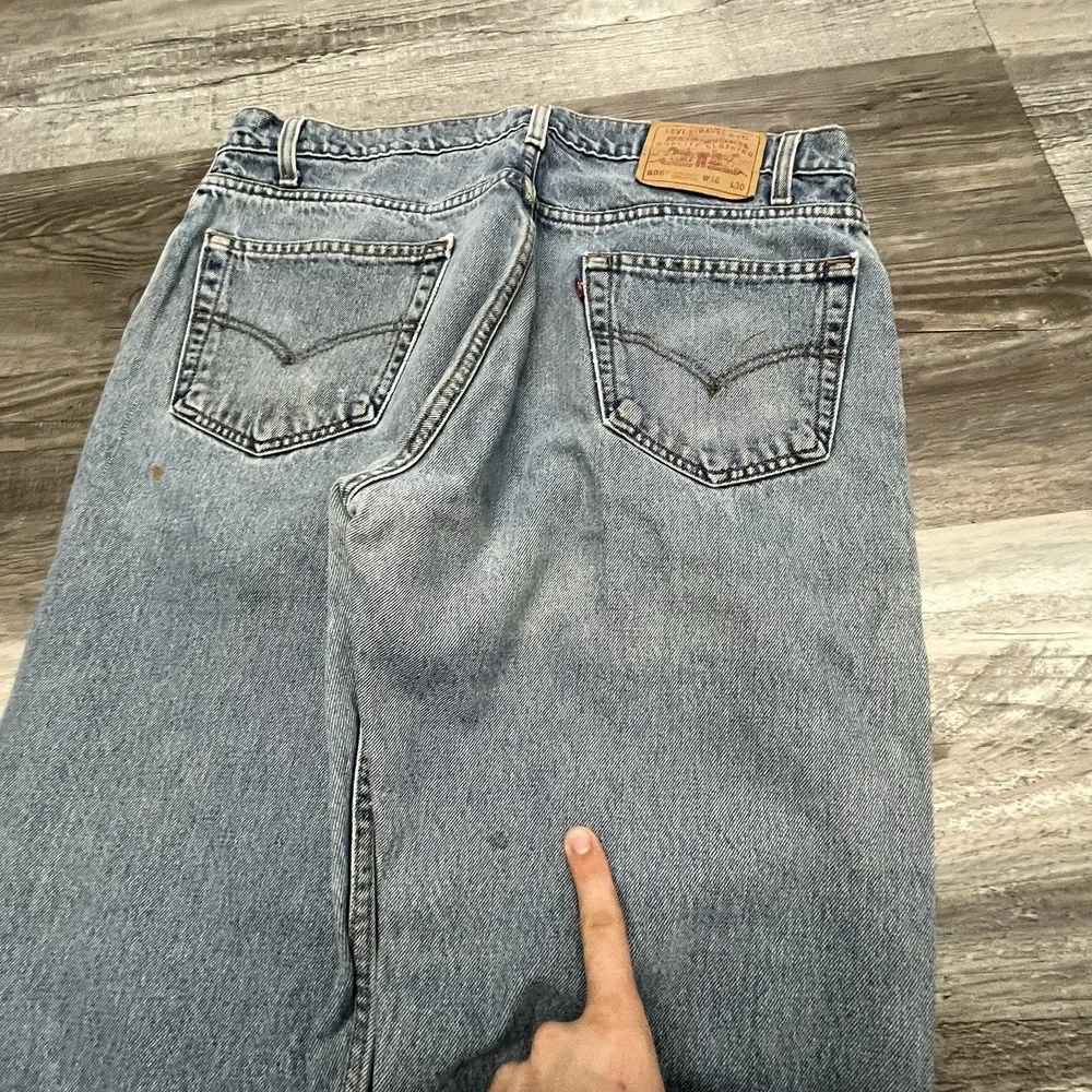 Vintage‎ Levis 550 Grunge Straight Leg Jeans 36 x 30 ( 35x29) Red Tab Paper Tag
